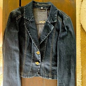 Dark Denim Cropped Jacket